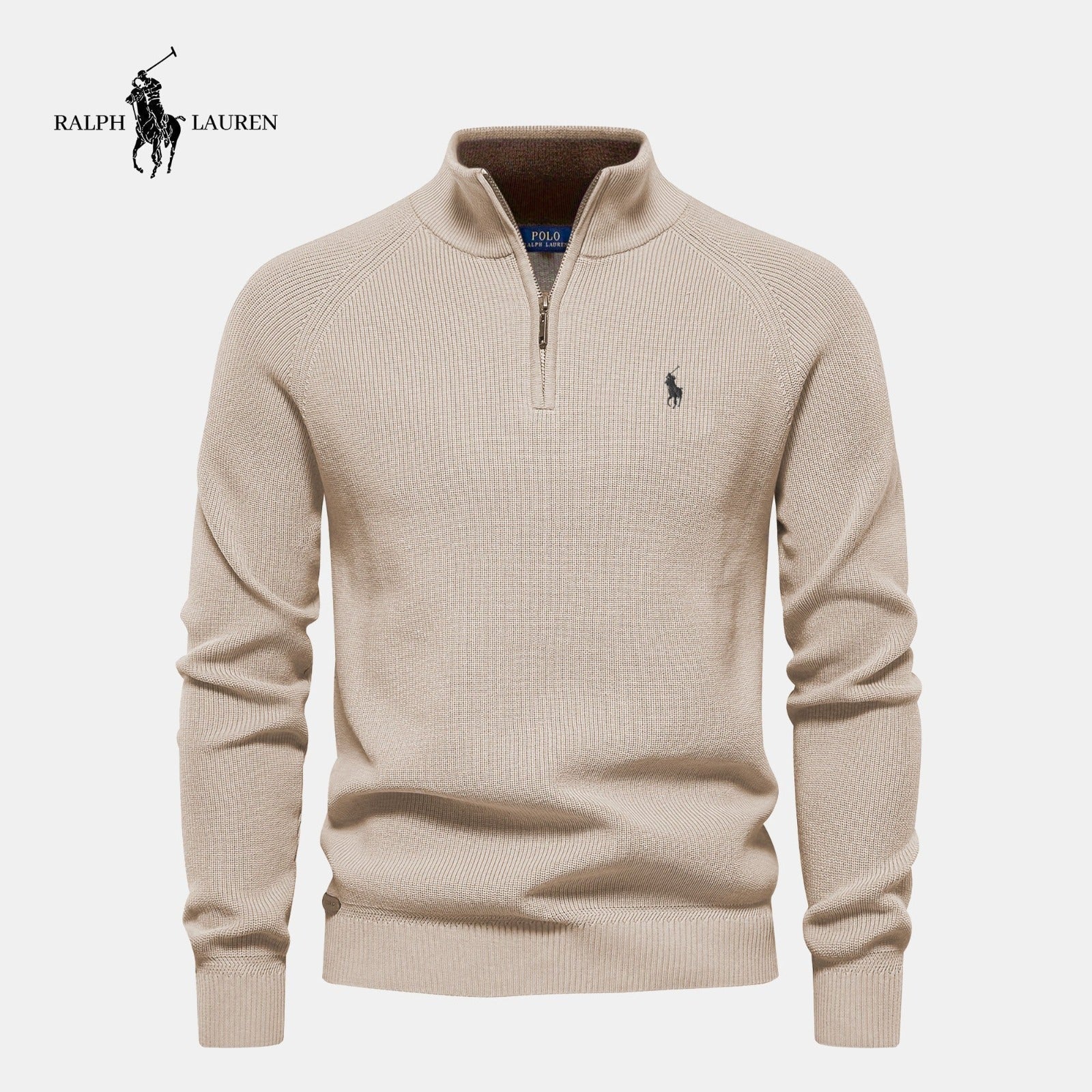 Men’s Zip-Neck Sweater (STOCK BURNING)