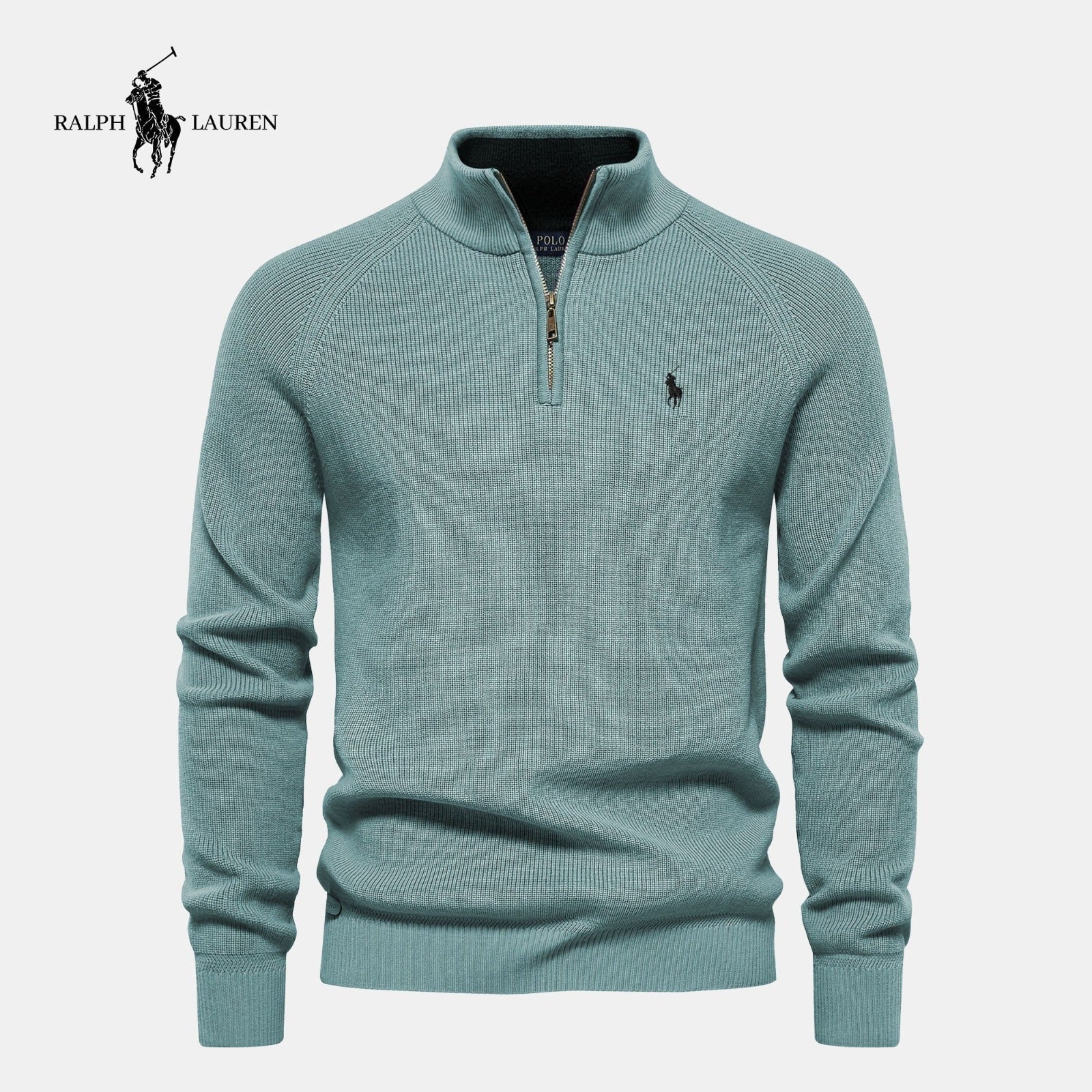 Men’s Zip-Neck Sweater (STOCK BURNING)