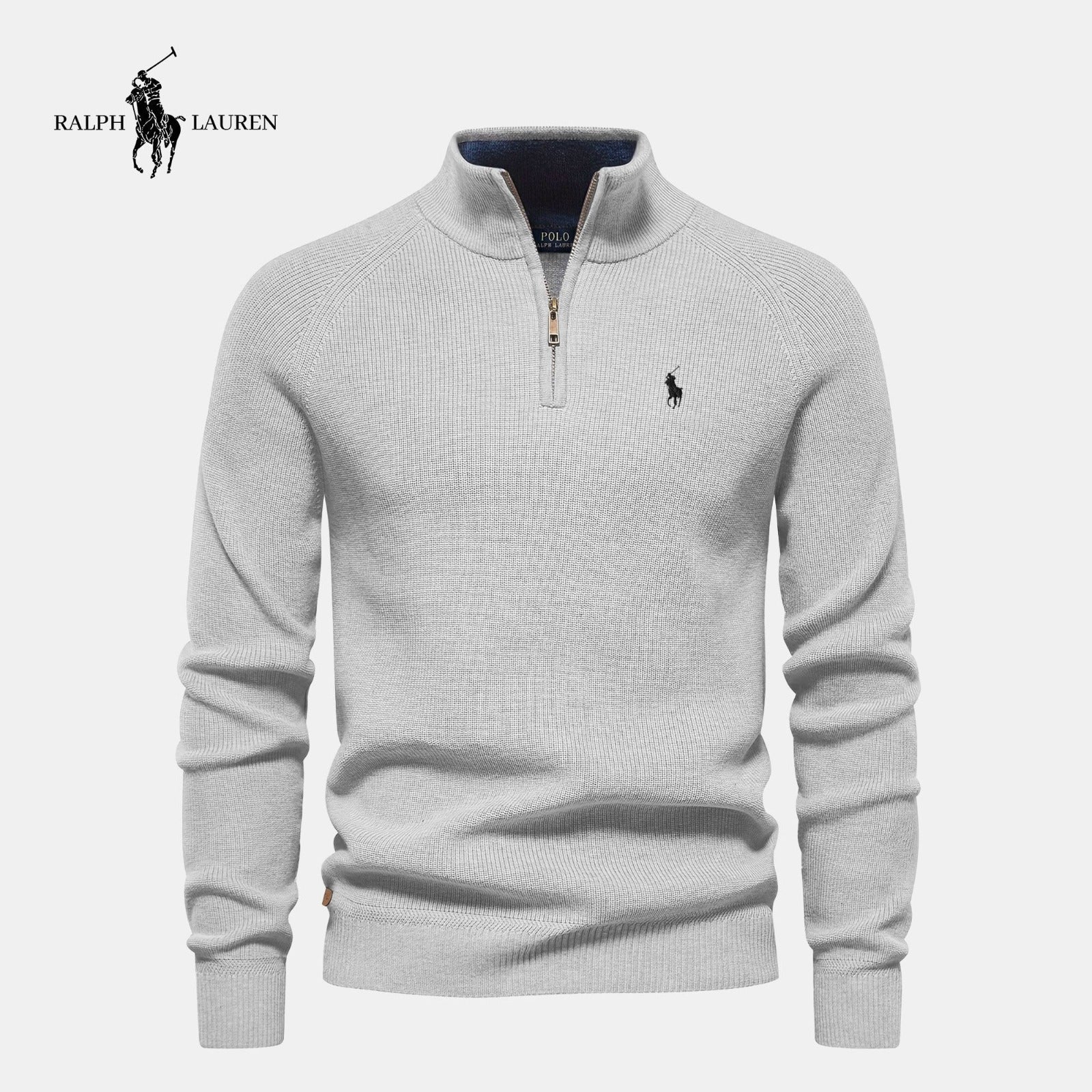Men’s Zip-Neck Sweater (STOCK BURNING)