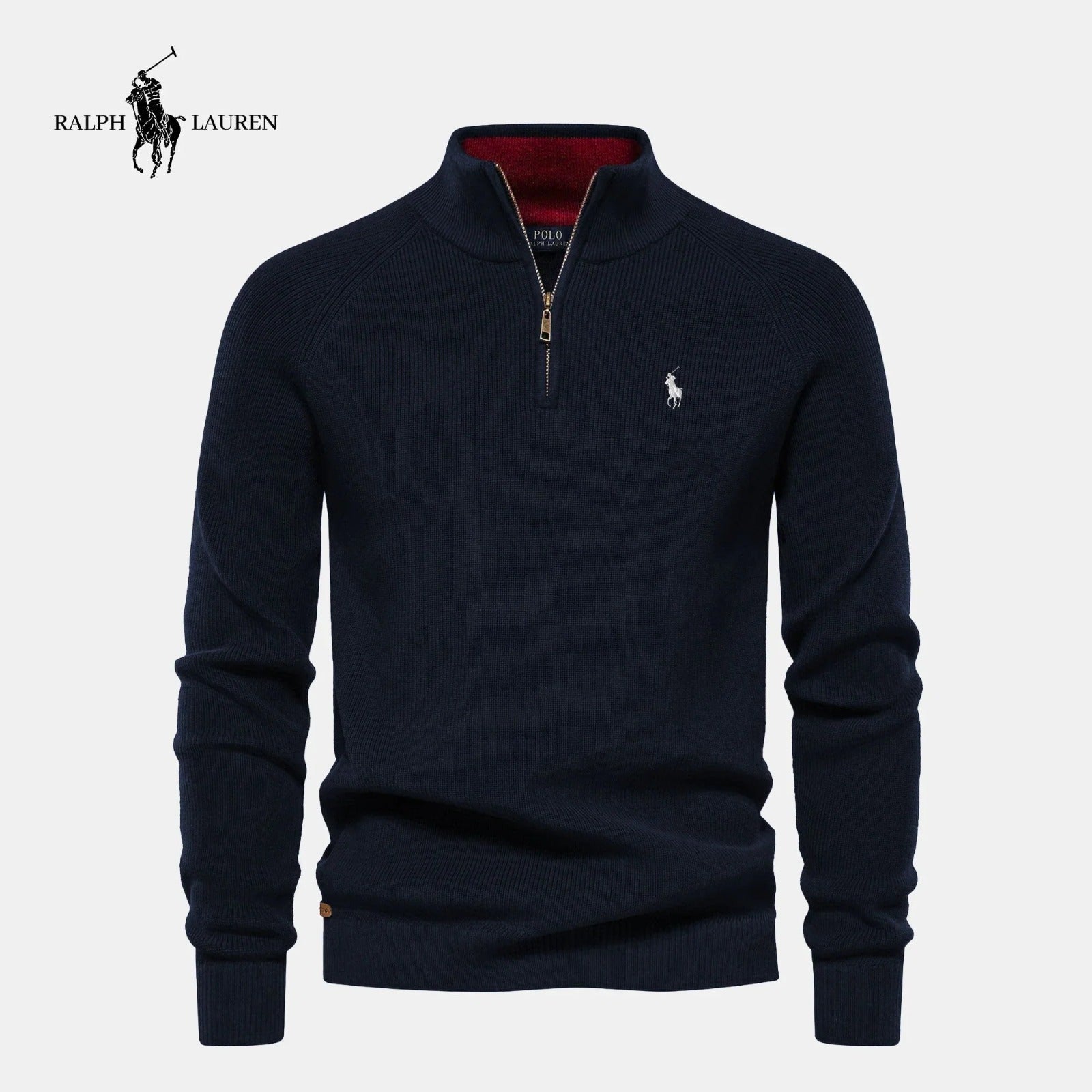 Men’s Zip-Neck Sweater (STOCK BURNING)
